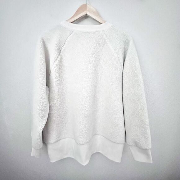 RALPH LAUREN BLACK LABEL | Sherpa Fleece Side Zip Sweatshirt Cream Ivory | XL - Picture 5 of 9